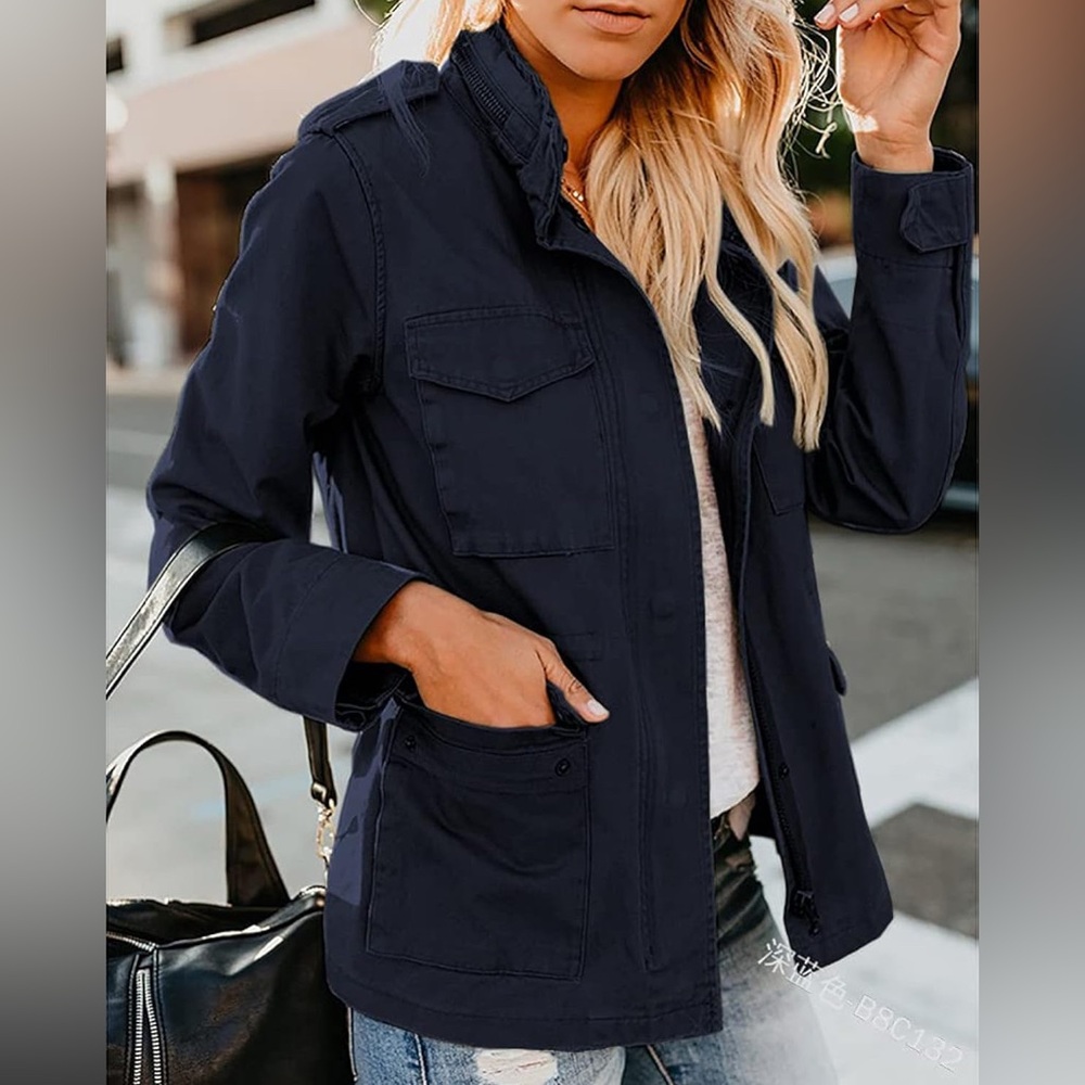 Transition Jacket Spring Stand-Up Collar Boyfrien… - image 3